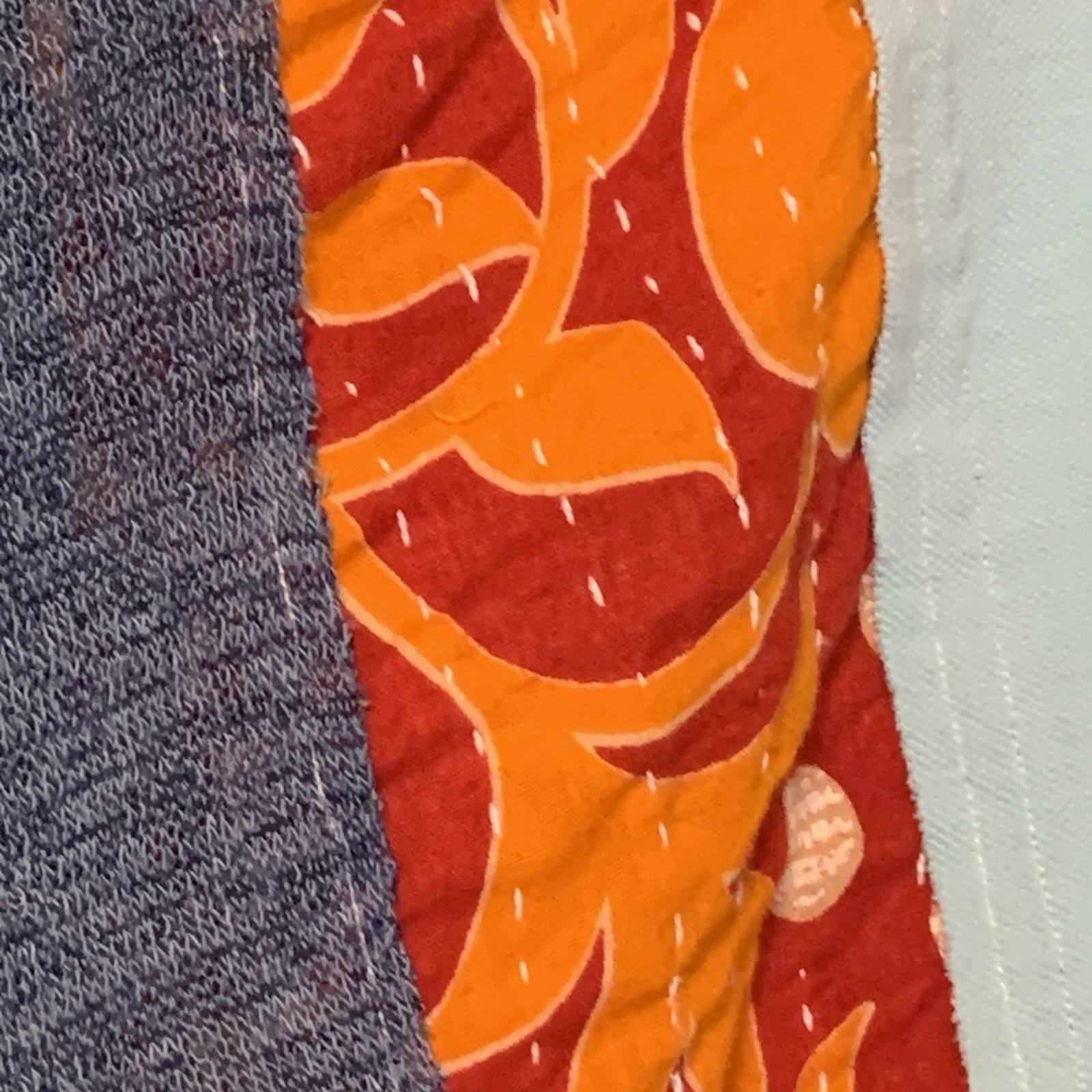 Upcycled Plus Size Poncho Batwing Patchwork Boho … - image 17