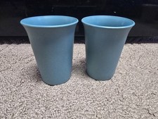Vintage Tupperware Bell Tumblers Or Sippy Cup 4"h Blue 1318-7
