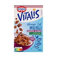 Dr. Oetker Vitalis Weniger Süß Knusper Schokolade Packung 400G