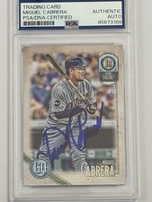 Miguel Cabrera 2018 Topps Gypsy Queen Bazooka Back Signed PSA Card 189 Auto