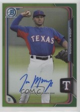 2015 Bowman Chrome Prospects Green Refractor 48/99 Josh Morgan Auto 0q1p