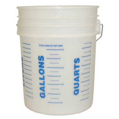 #ad Kraft Tool Mixing Bucket 11 7 8 in W x 15 in L 5 gal Translucent Plastic $18.89