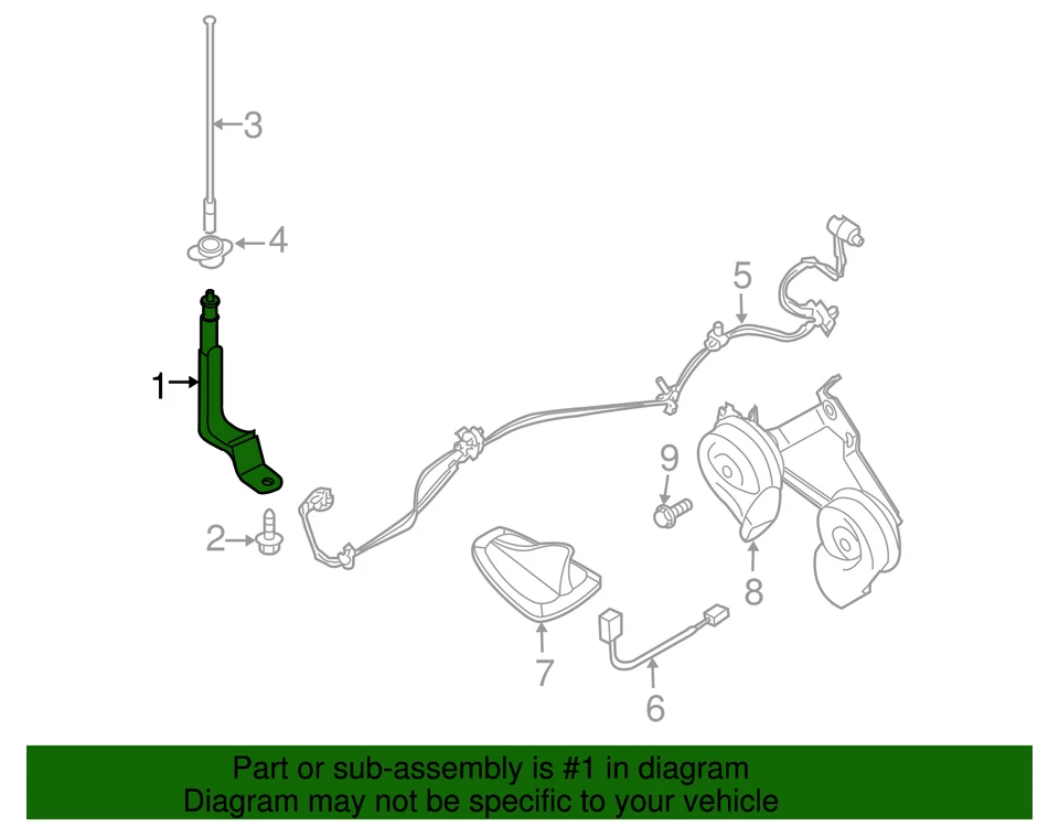 Original Nissan TITAN 2004-2015 - Antena 28206-7S200 Foto 3 de 3