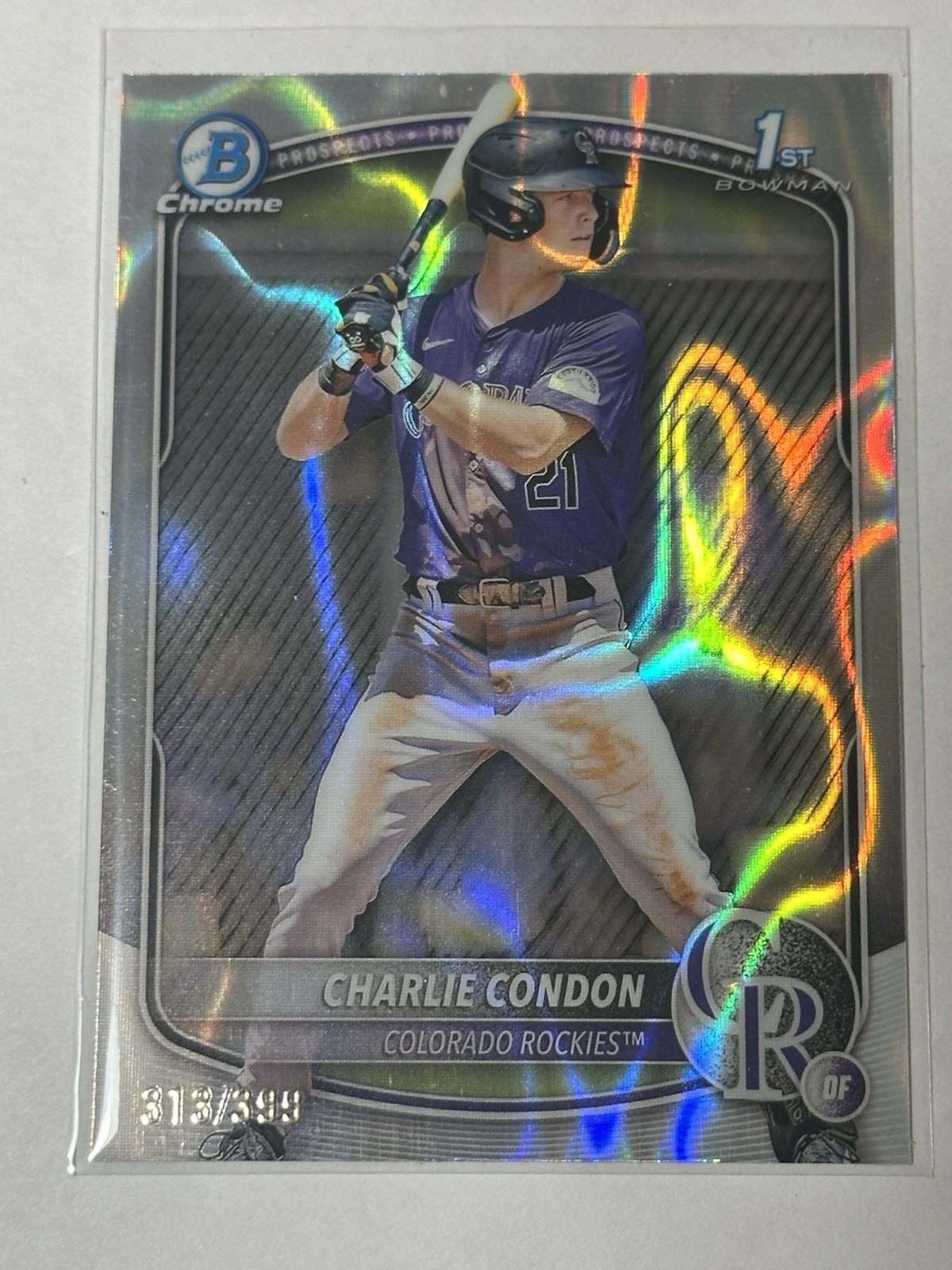 Charlie Condon /399 1st Bowman Chrome Lava Refractor #BCP-75 Rockies 2025 Bowman