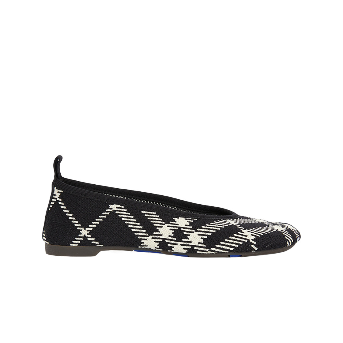 Burberry Baby Ballerinas Flat Shoes Black - Check Pattern, Unisex