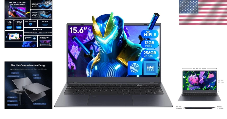 Intel N95 Laptop, FHD Display, 12GB RAM, 256GB SSD - Image 2 of 4