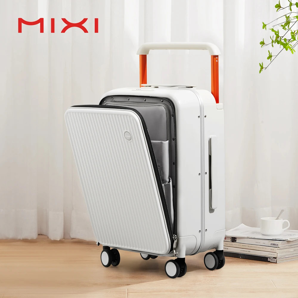 Front Laptop Pocket Suitcase Wide Handle Travel Suitcase 20'