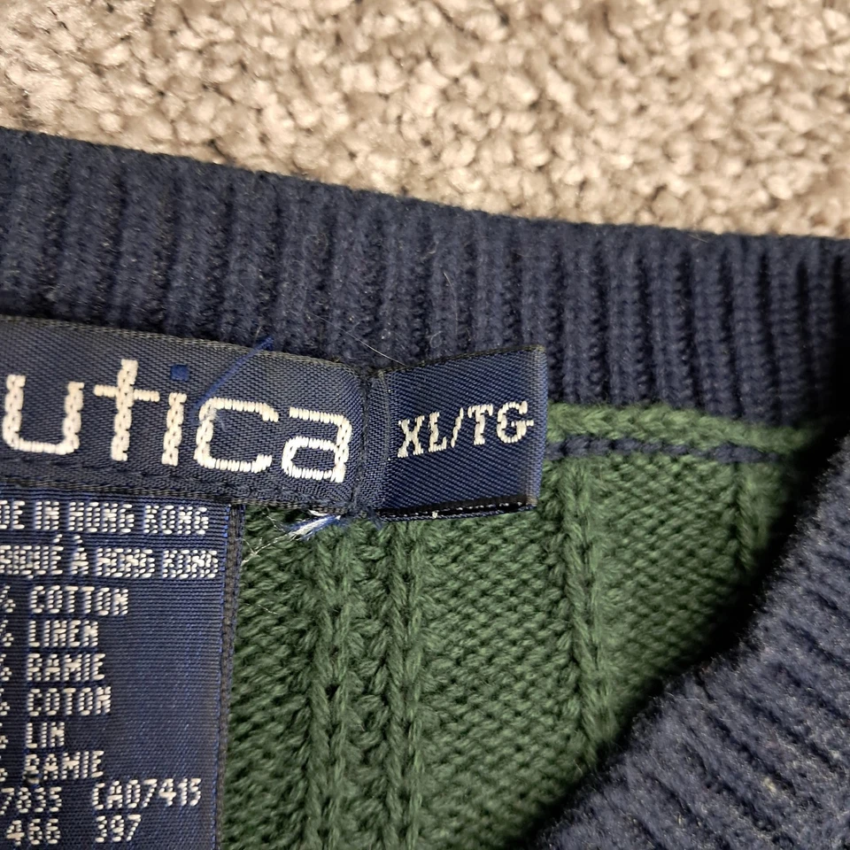 Nautica Men's Sweater Color Block Multicolor X-Large - Image 4 of 4