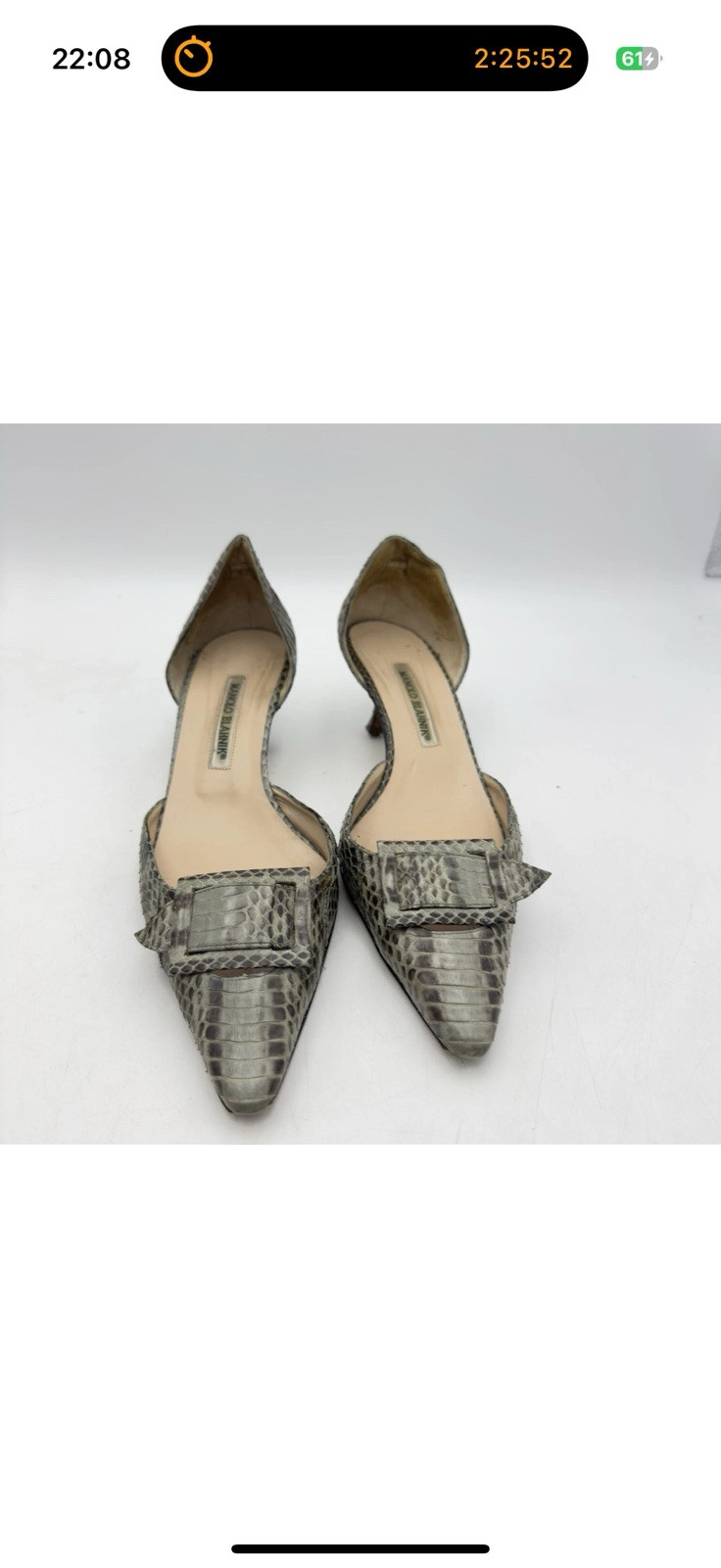 Manolo blahnik Exotic Python Leather kitten High … - image 14
