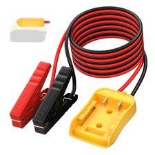 Battery Adapter For Dewalt 6FT Jumper Cable Clamp Battery Jumper Starter 12AWG