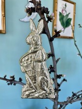 Antique Vintage German Cardboard Easter Bunny Rabbit Ornament