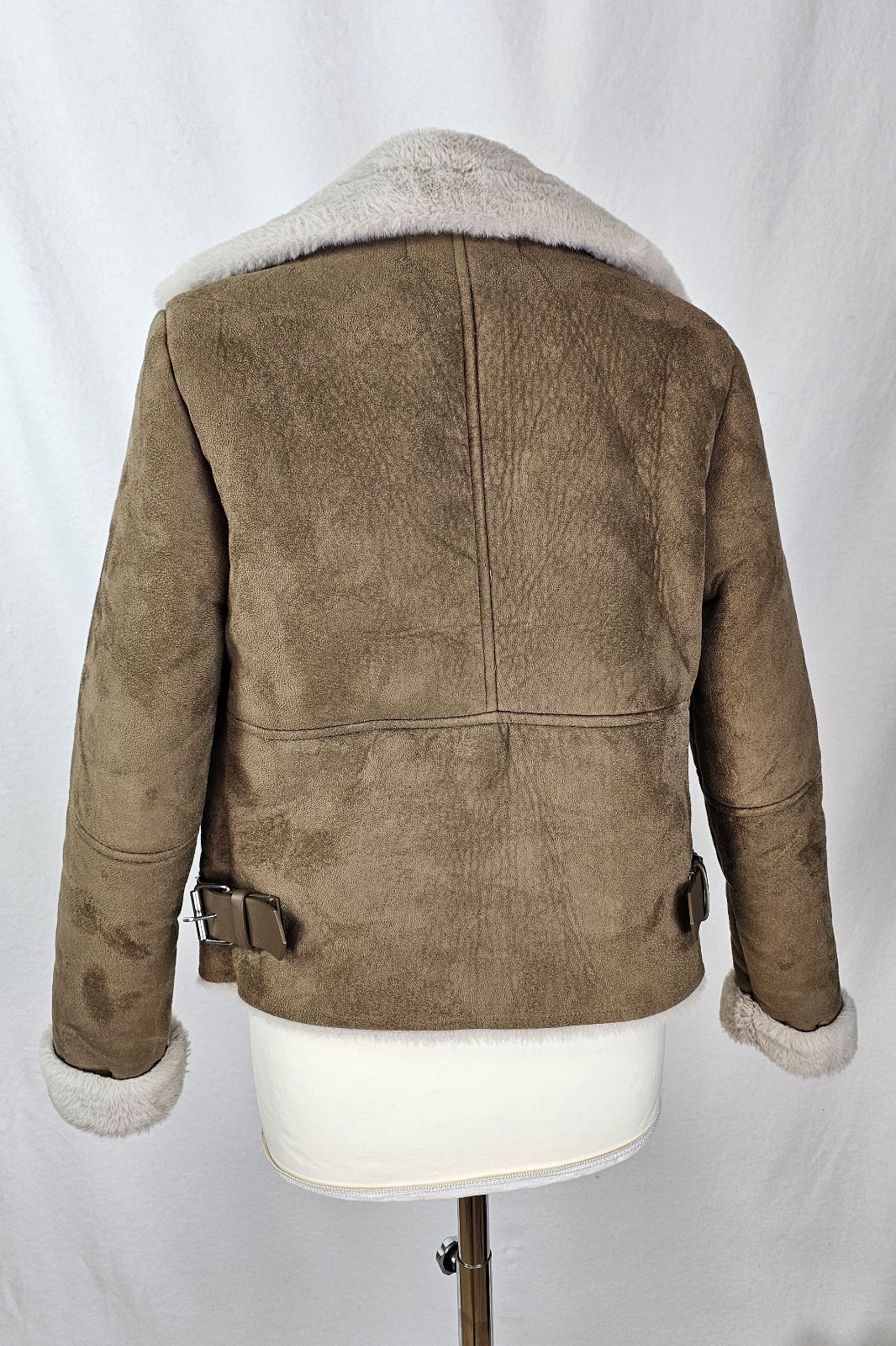 CACHE CACHE women's jacket shearling sheepskin fa… - image 3