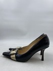 Jimmy Choo Black Striped Buckle Leather Pump W 8 — photo 1