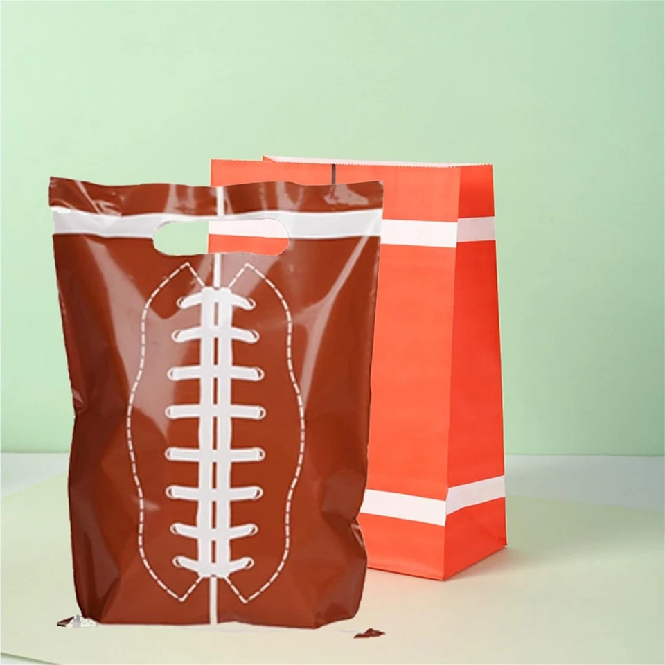 20 PIEZAS Bolsas de Regalo Reutilizables Rugby Fútbol Fiesta Artículos Deportes al Aire Libre Tema P Foto 3 de 4