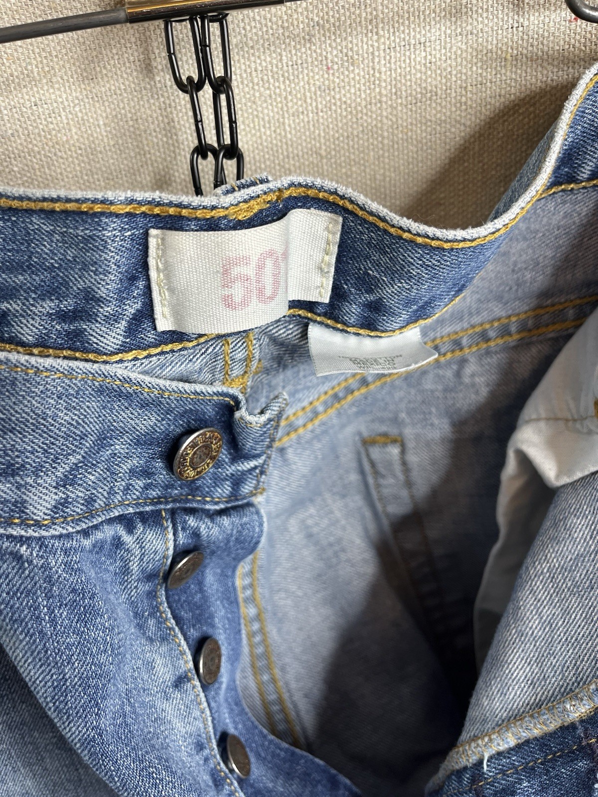 Vintage Style Sashiko Distressed Patchwork Levi’s… - image 5