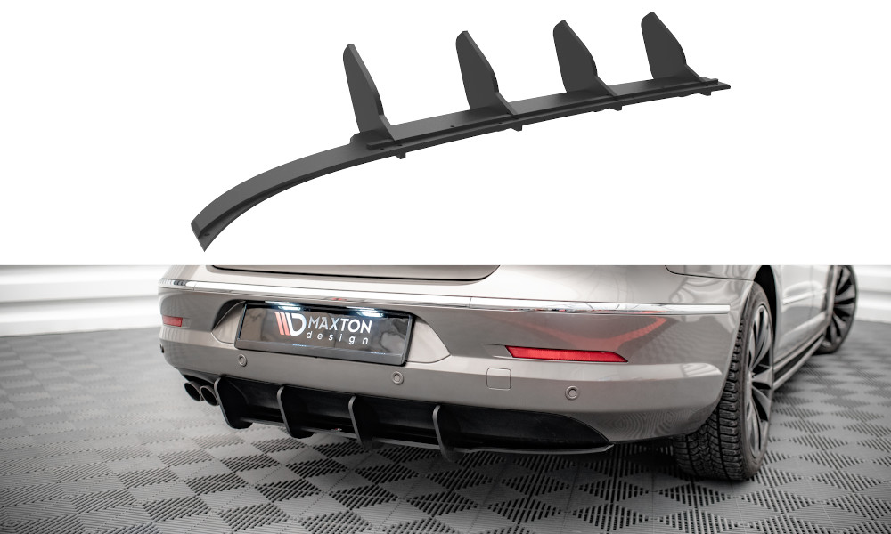 Diffuseur arriere Maxton pour relooker le pare-chocs de la Volkswagen Passat CC