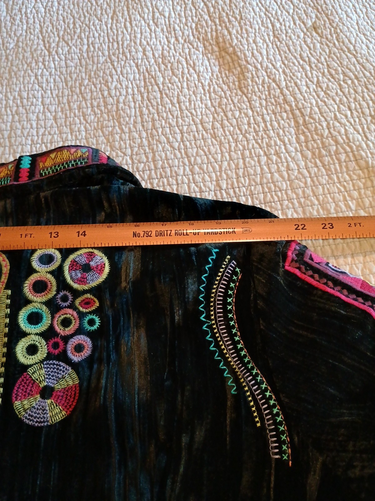 3X Black Velvet Embroidered Evening Jacket Coldwa… - image 19