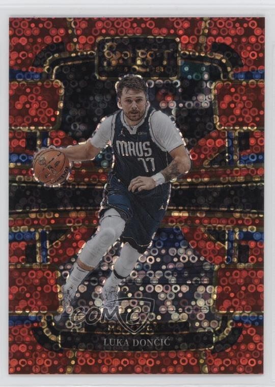 2023-24 Panini Select Concourse Red Disco Prizm 16/49 Luka Doncic #51 hs9