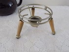 4 PCS VTG Pfaltzgraff Brown Drip Glaze Teapot & Warming Stand Open Sugar Creamer — photo 10