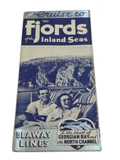 Vtg Seaway Lines Cruise to the Fjords of the Inland Seas Brochure 1950s