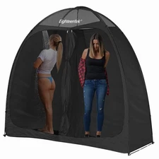 Pop Up Shower Tent Changing Room with Two Rooms - Portable Privacy Dressing S...