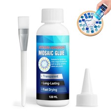 Mosaic Glue Clear 120ml, Waterproof Mosaic Tile Glue for DIY, Glass, Ceramic,...