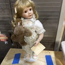 “Jennifer” Hamilton Heritage Porcelain Dolls, little girl and dog.