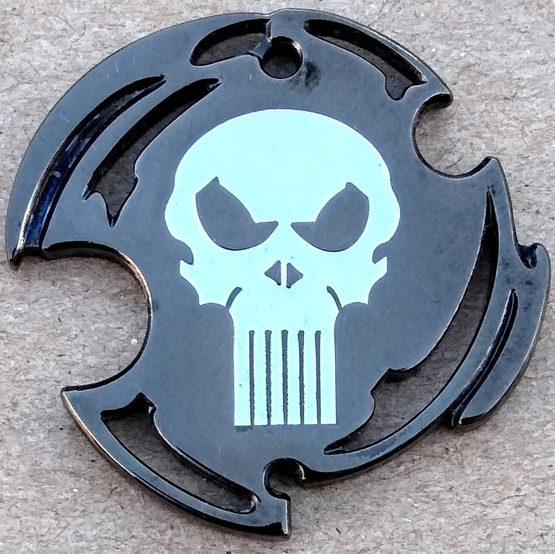 The Cacher (Punisher) Geocoin - Activated & Adoptable - TB1VAWX