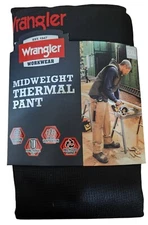 Wrangler Workwear Midweight Thermal Pant Black Moisture Wicking Black 2XL 44-46