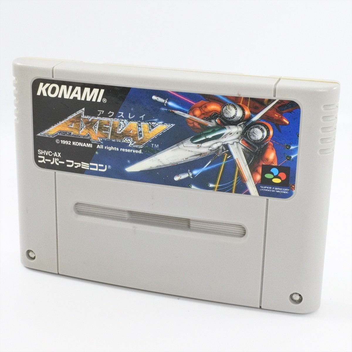 【レア】アクスレイ　スーパーファミコン　箱・説明書・ハガキ付き レア】アクスレイ スーパーファミコン 箱・説明書・ハガキ付き
