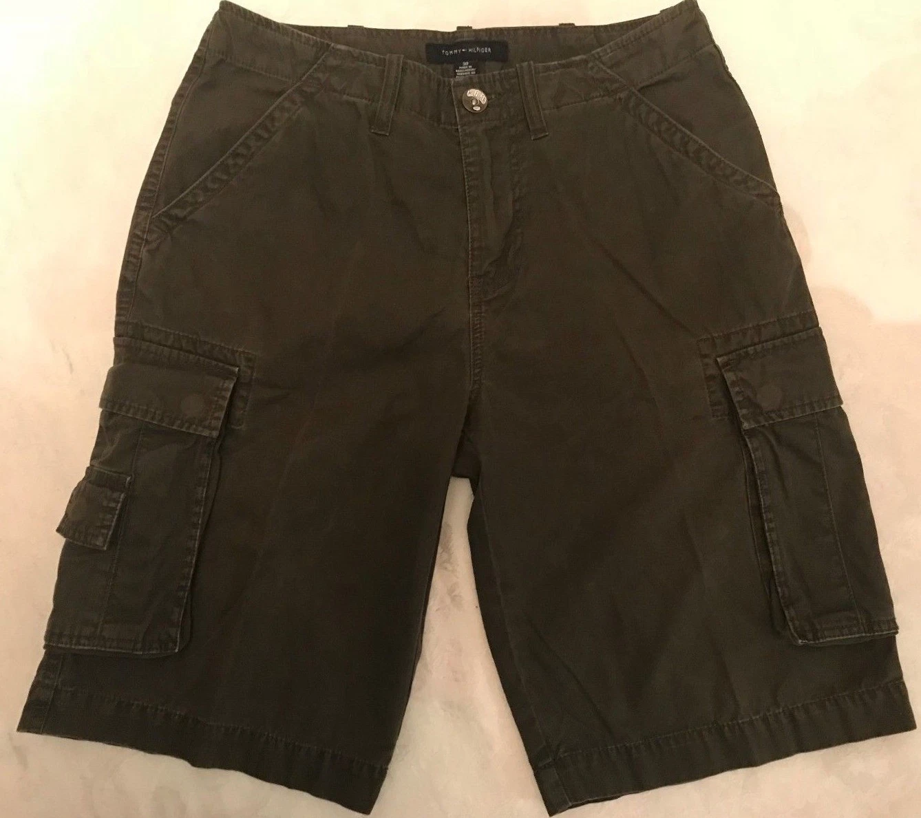 Tommy Hilfiger Olive Brown Men's Cargo Shorts Size: 30 EUC