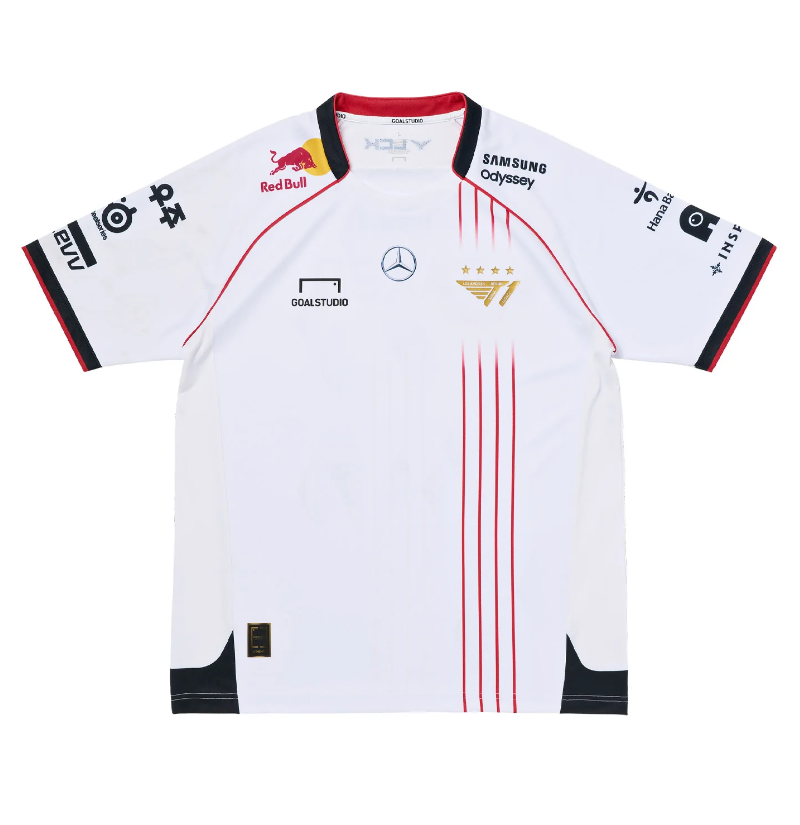 Tシャツ・カットソー 2024 T1 WORLDS UNIFORM JERSEY T1 SHOP T1 2024 Uniform Worlds Jersey White FAKER MarkingVer