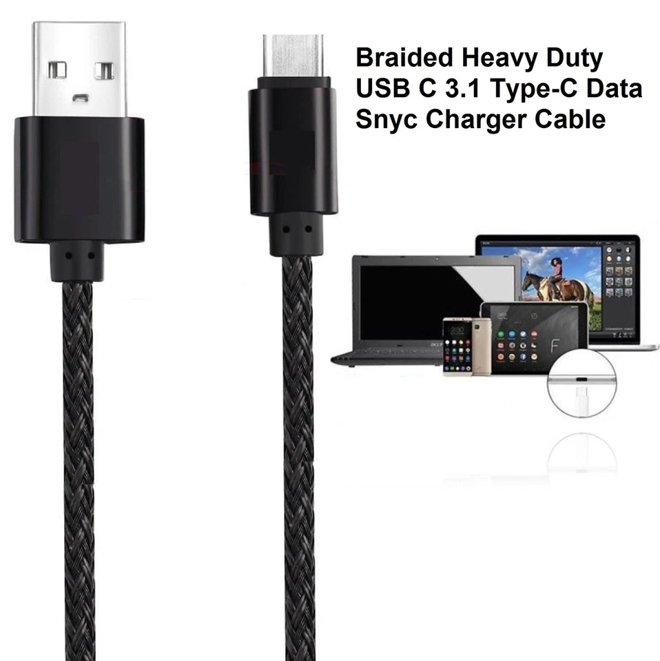 Type C Data Charging Cable 1.5m USB-C Fast Charger For Samsung Galaxy S8 S9 S10+ - Image 4 of 4