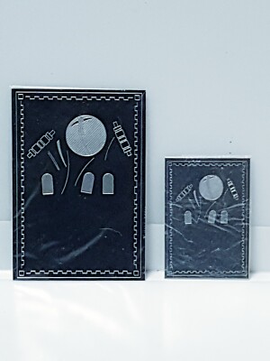 Golf Trophäe Plakette schwarz / silber Metall gravierbar Auszeichnung Größenwahl