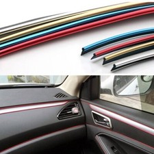 5m Diy Interior Chrome Trim Universal Car Molding Strip Flexible Line Decoration 5m Diy Interior Chrome Trim Universal Car Molding Strip Flexible Line Decoration