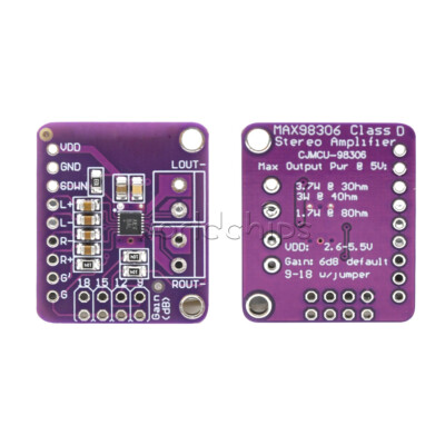 MAX98306 Sensor Stereo Class D Amplifier Breakout Board Class AB Audio 3.7W