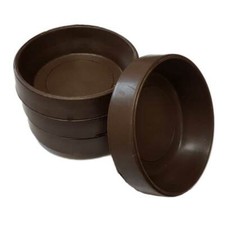 Brown Rubber Castor Cups Carpet Floor Chair Sofa Furniture Protectors Caster