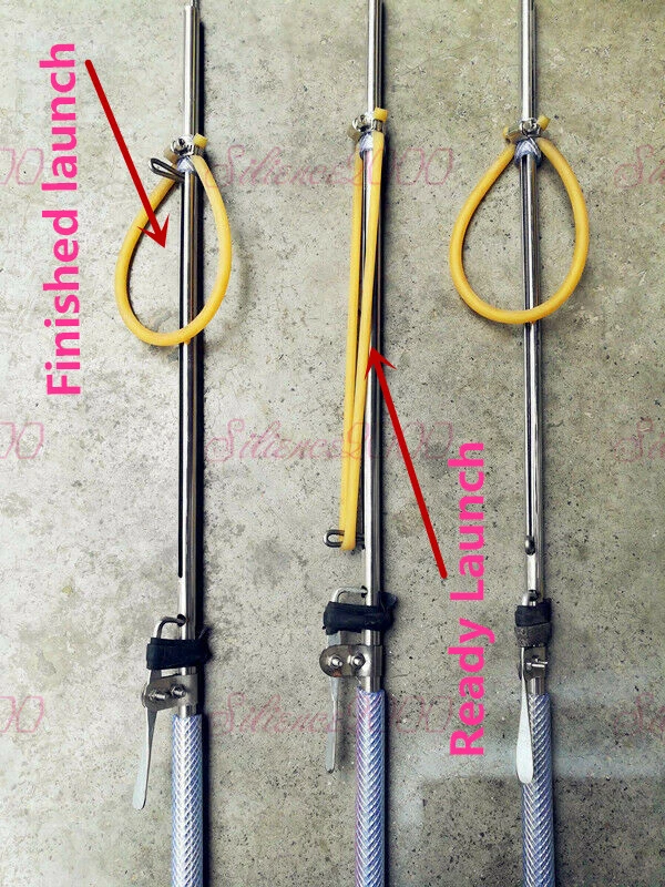 1 pieza nueva banda de goma de acero inoxidable pistola de peces de expulsión pistolas de buceo - dos tipos  Foto 2 de 4