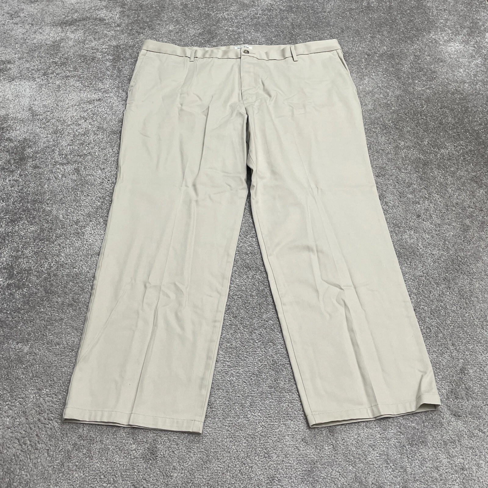 Dockers Classic Fit Signature Khaki Pants Mens 44x30 Beige Straight Leg Workwear