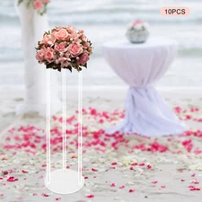 10pcs Acrylic Flower Vase Rack Stand Wedding Centerpieces Venue Decoration 80cm