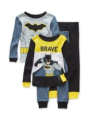 Batman 4 PC Toddler Boys Pajamas Set 2T