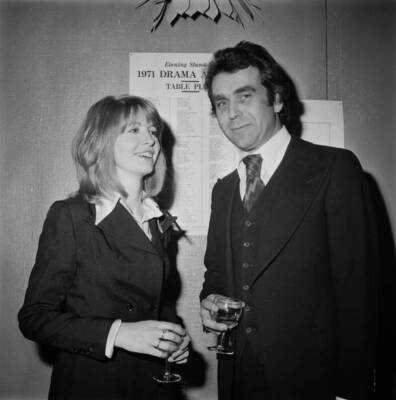 English actress Jane Asher with her partner at Standard Drama OLD PHOTO