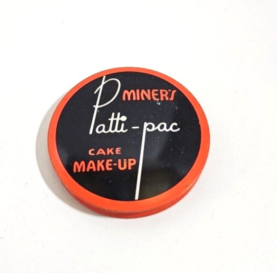 C. 1930s Miner's Patti-Pac Cake Make-Up New York Vintage Cosmetic Rachelle