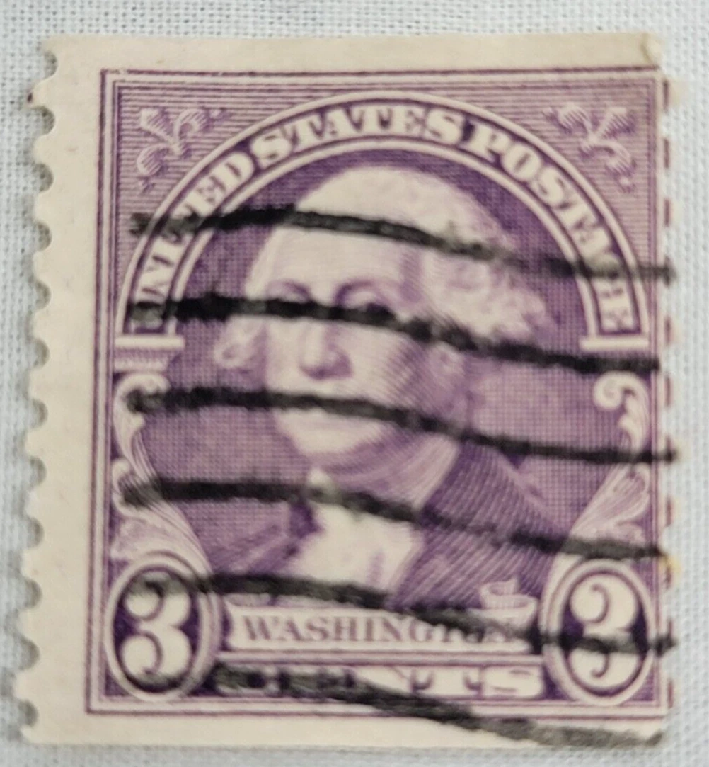 アメリカジョージ・ワシントン3セント使用済切手パープル／バイオレット アメリカジョージ・ワシントン3セント使用済切手パープル