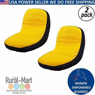 #ad 2pk 18quot; YELLOW Lawn Mower Seat Cover John Deere Craftsman CubCadet LP92334 $40.07