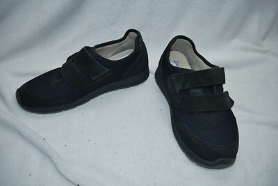 Varomed men's shoes bandages Hook and Loop with insoles 11.5 / 46 black like new