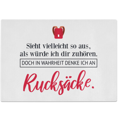 Sieht so aus, als würde ich zuhören. In Wahrheit denke an Rucksäcke 10601001184