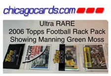 RARE 2006 Topps Factory Sealed Rack Pack Uncirculated Peyton Manning Green Moss