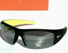 Nike DIVERGE Black Matte Wrap Yellow Gray Silver Flash Sunglass EV0325 007