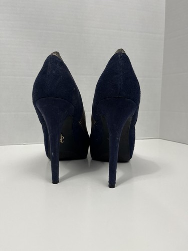 Jennifer Lopez Blue/Gold Foil Stiletto Heels (Women’s Size 8.5) Shoes Ladies - Picture 5 of 10